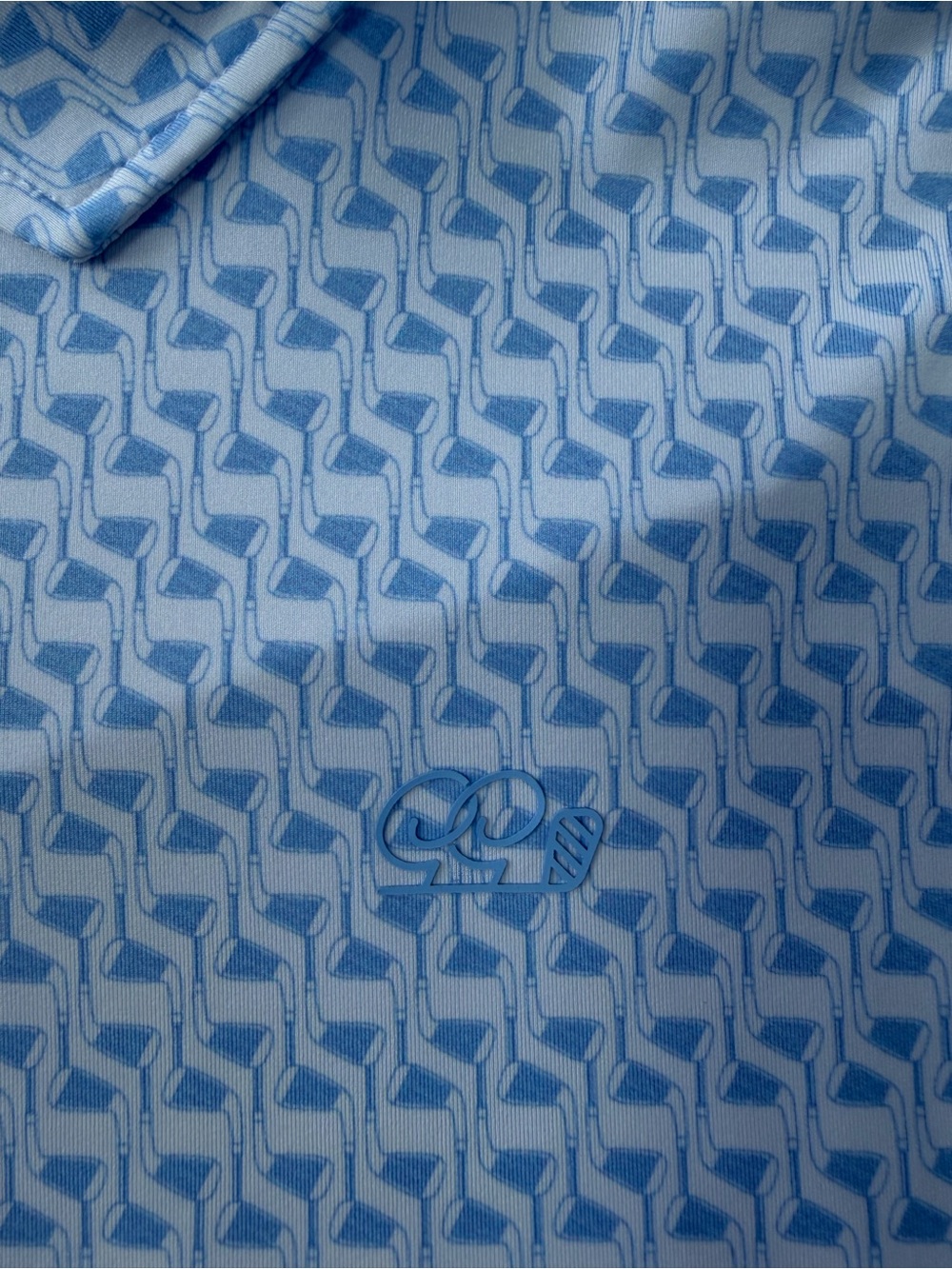 Good Good Golf Men’s Size Large Fighting for Par Good Shot Polo Blue Golf Clubs - Picture 8 of 13